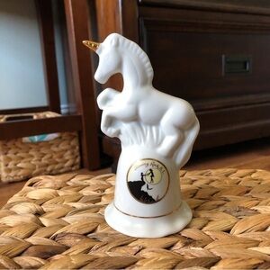 White ceramic Blowing Rock unicorn bell